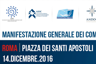 MOBILITAZIONE GENERALE DEI COMMERCIALISTI - ROMA 14 DICEMBRE 2016